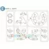 Grappe E (Pièces de sellette, porte-fusées, etc...) - Tamiya 0005471
