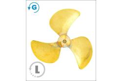 Three-blade brass propeller Ø35mm M4 range 160 type C Left Raboesch 160-04A