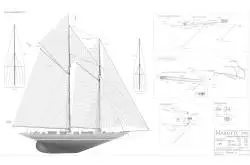 MRB Blueprint Mariette 1/25 Sailboat - MRB-PL-2118