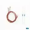 2 Leds CMS blanches et résistances 7,2V