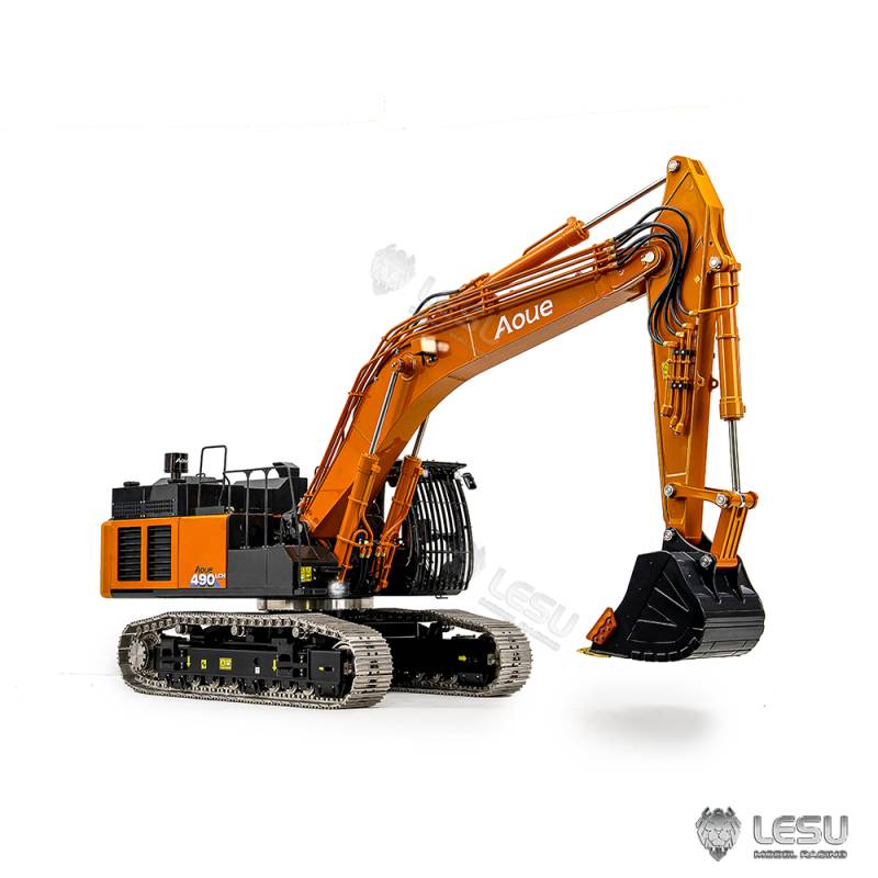 Hydraulic excavator LESU RC Aoue ZX490 1/14 in kit to assemble and paint - LESU BA-B0026-KIT
