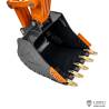 Hydraulic excavator LESU RC Aoue ZX490 1/14 in kit to assemble and paint - LESU BA-B0026-KIT