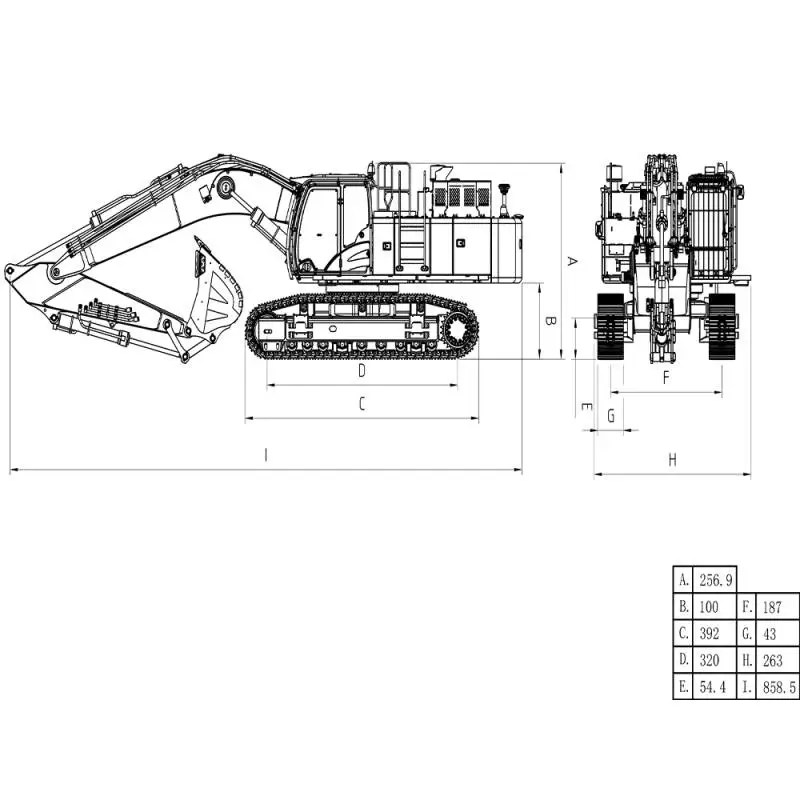 Pelleteuse hydraulique LESU RC Aoue ZX490 1/14 en kit à monter et à peindre - LESU BA-B0026-KIT