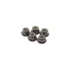 5 Black anodized aluminum M4 Nylstop shoulder nuts - Hiro Seiko 69247