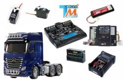 Pack Complet Mercedes Actros 6x4 3363 1/14 Tamiya 56354 avec module lumières et sons