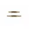 2 Ridoirs laiton M1.4 7mm 2 embouts anneaux - AMATI 4900/17