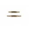 2 Turnbuckles brass M1.4 7mm 2 end rings - AMATI 4900/22