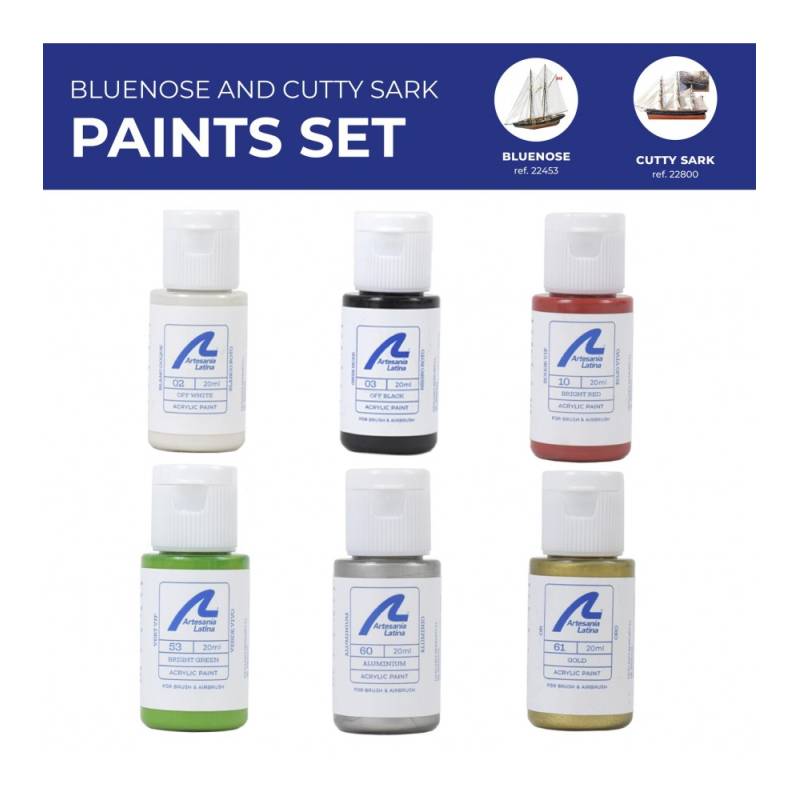 Bluenose II and Cutty Sark Artesania Latina Acrylic Sailboat Paint Pack