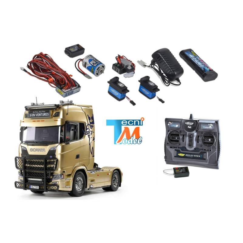 Tamiya Truck Scania 770 S V8 4x2 1/14 56379 + Carson Truck-Set
