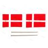2 Danish flags 20x30mm in fabric - AERONAUT 7985/11