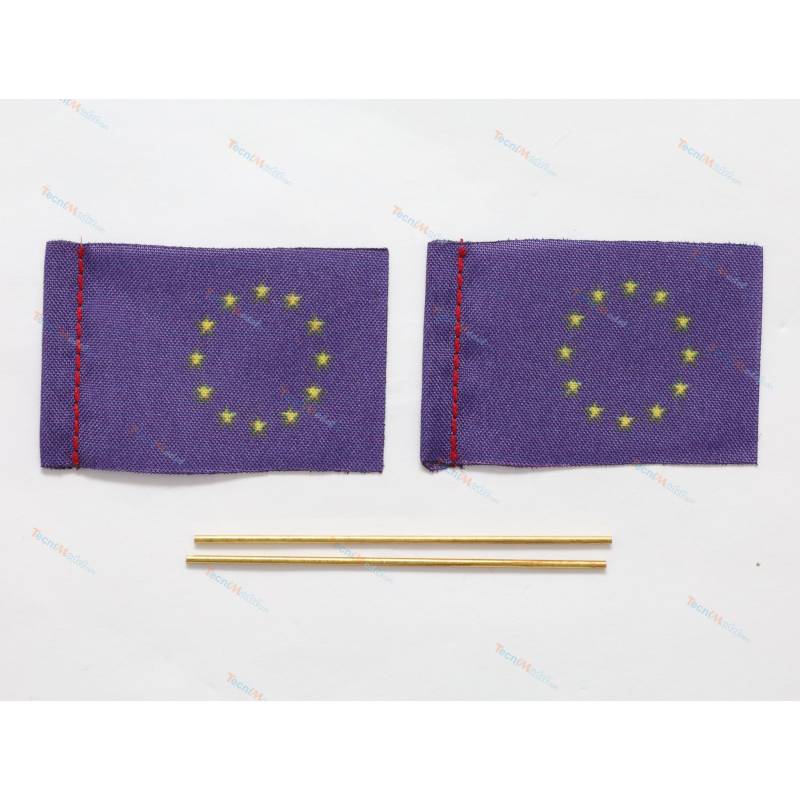 2 European 27x40mm fabric flags - AERONAUT 7985/21