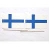 2 Finnish flags 40x60mm in fabric - AERONAUT 7985/62