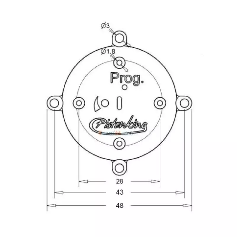 Module Klaxon Ø40mm pour camions et engins de chantier radiocommandés - PistenKing MSG40-H
