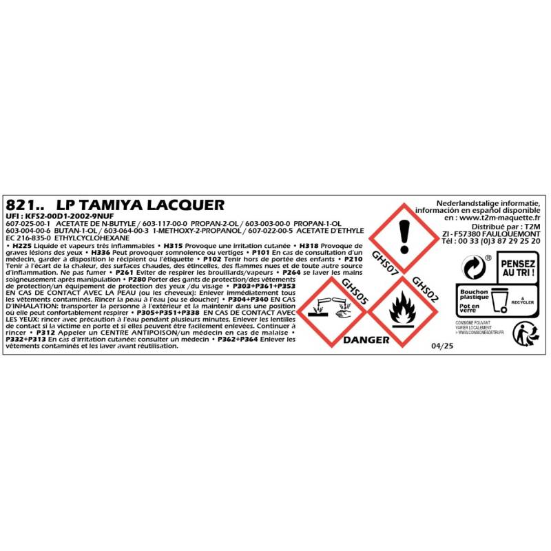 Tamiya LP3 Noir Mat Peinture laquée pot de 10ml 82103