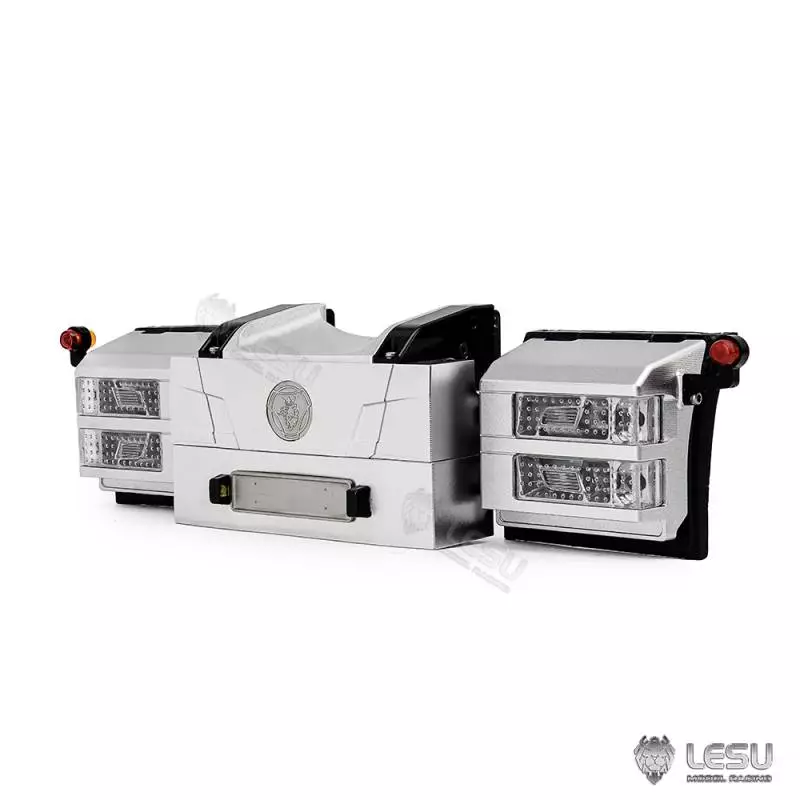Pare-chocs arrière pour Scania avec feux New R double étage LESU pour camion RC Tamiya 1/14 - LESU S-1322
