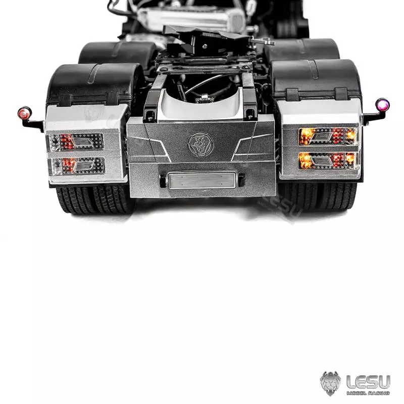 Pare-chocs arrière pour Scania avec feux New R double étage LESU pour camion RC Tamiya 1/14 - LESU S-1322
