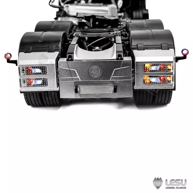 Pare-chocs arrière pour Scania avec feux New R double étage LESU pour camion RC Tamiya 1/14 - LESU S-1322
