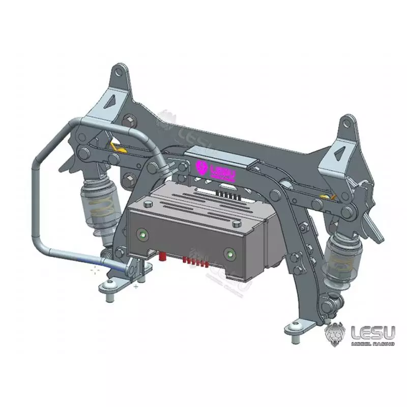 Cabin lock with handrail and electrical connector for Tamiya Scania 770 S 1/14 - LESU G-6253-B