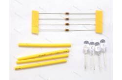 4 Yellow Amber candle effect LEDs Ø5mm 6v-7.2v