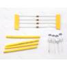 4 Leds effet bougie Jaune Ambre Ø5mm 6v-7.2v