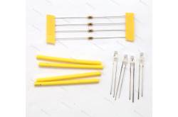 4 Leds effet bougie Jaune Ambre Ø3mm 6v-7.2v