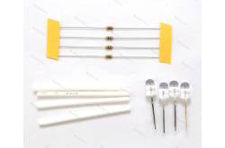 4 Leds effet bougie blanches Ø5mm 6v-7.2v