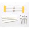 4 white candle-effect LEDs Ø5mm 6v-7.2v