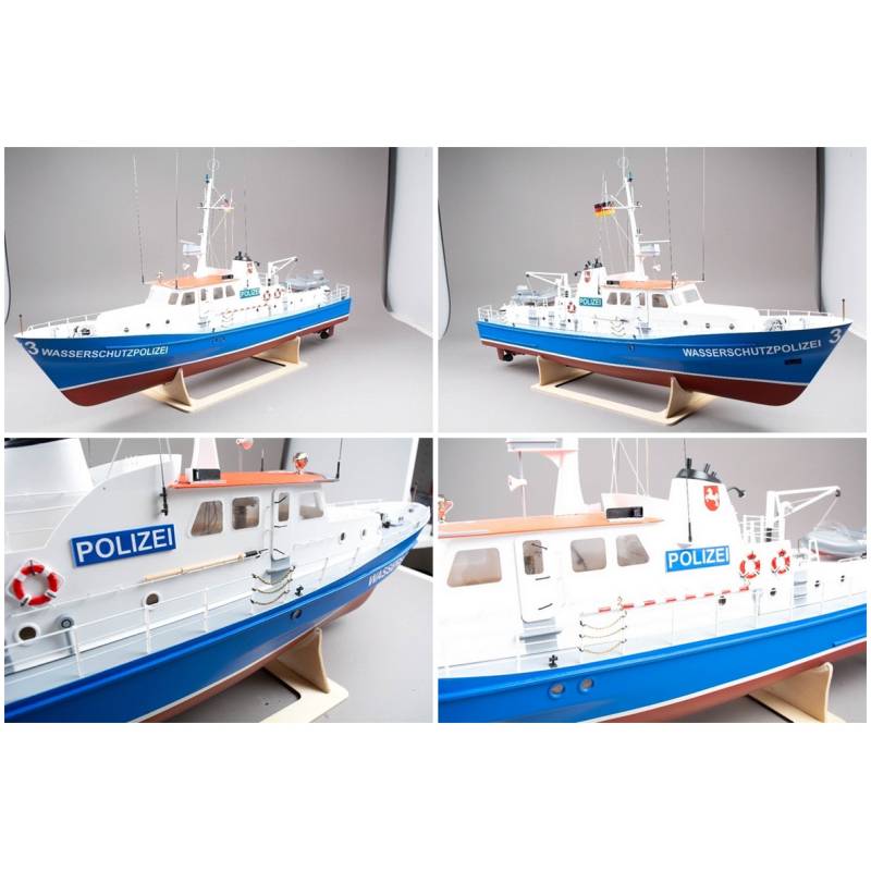 Police boat W-3 1/25 scale with fittings - RoMarin by Krick Ro1000