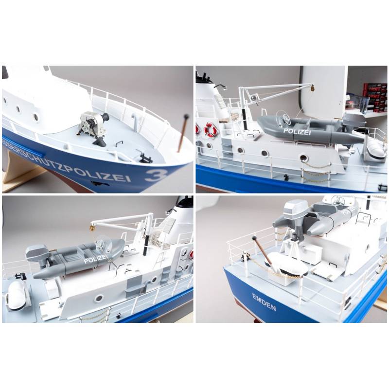 Police boat W-3 1/25 scale with fittings - RoMarin by Krick Ro1000