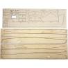 Galaxy 53ft - Sports and luxury wooden boat on a scale of 1/25 - Mantua Models 800705