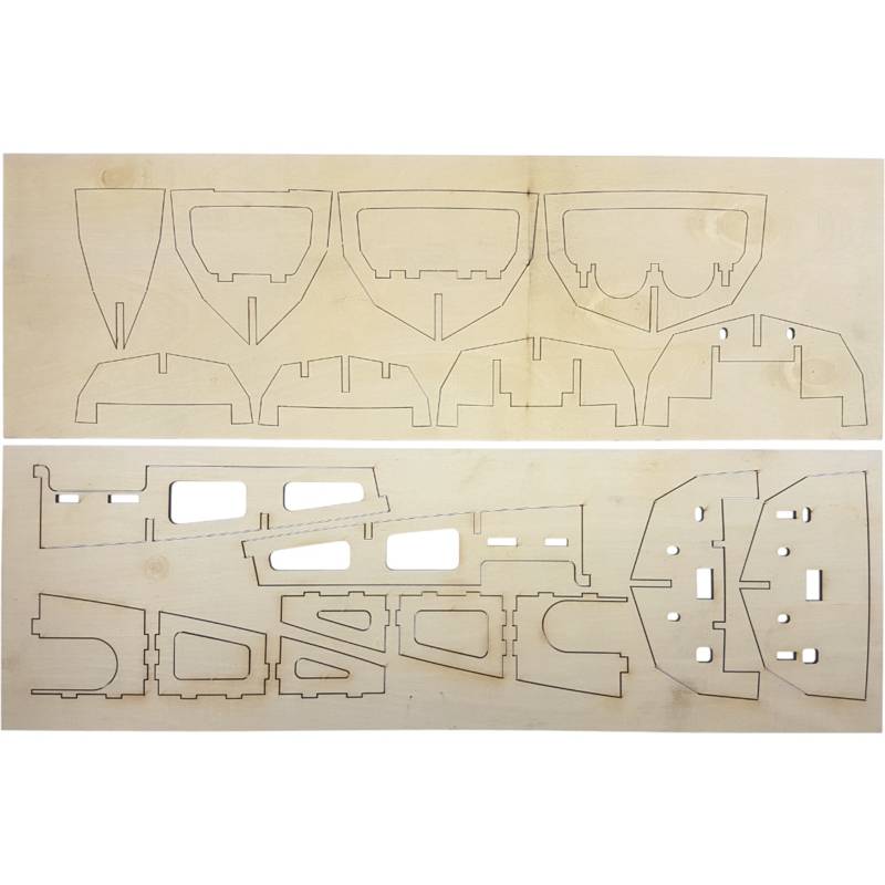 Galaxy 53ft - Bateau sportif et luxueux en bois à l'échelle 1/25 - Mantua Models 800705