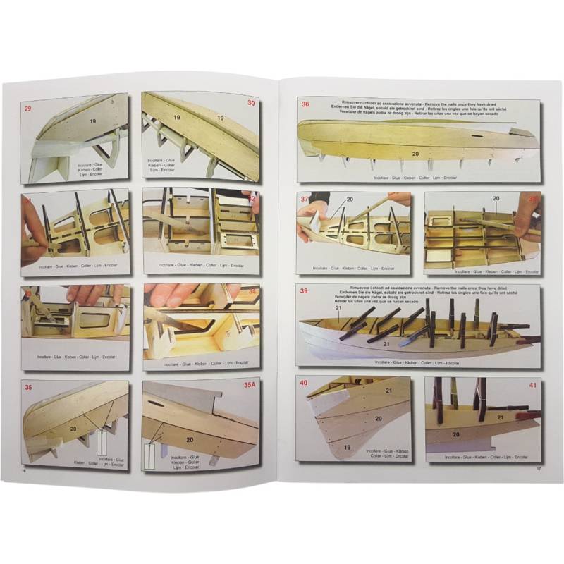 Galaxy 53ft - Sports and luxury wooden boat on a scale of 1/25 - Mantua Models 800705