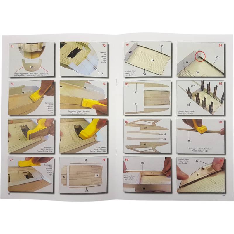 Galaxy 53ft - Sports and luxury wooden boat on a scale of 1/25 - Mantua Models 800705