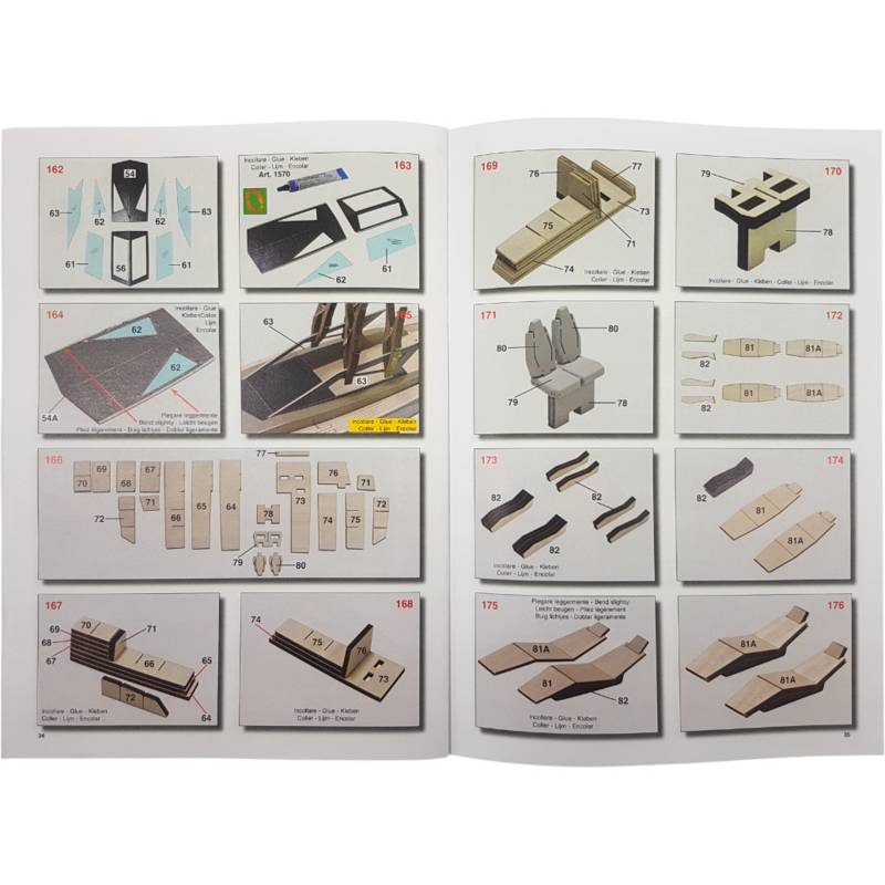Galaxy 53ft - Sports and luxury wooden boat on a scale of 1/25 - Mantua Models 800705
