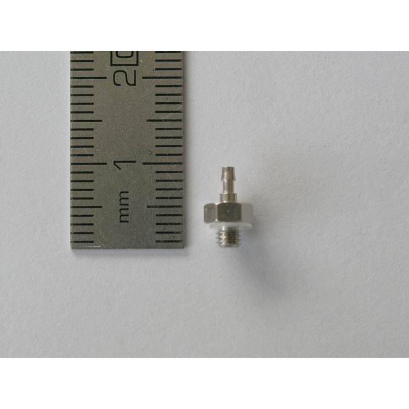 Raccord hydraulique droit M3 Ø1mm pour durite Ø2mm Leimbach H032