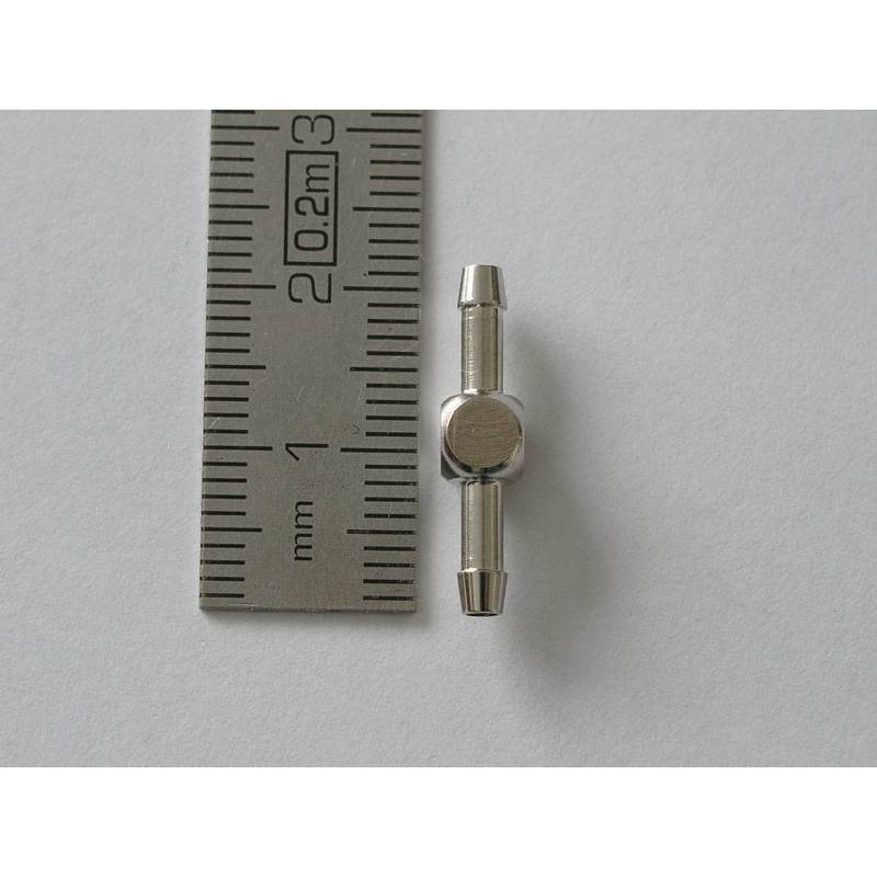 Double hydraulic connection Ø2.5mm for hose of Ø4mm Leimbach H047