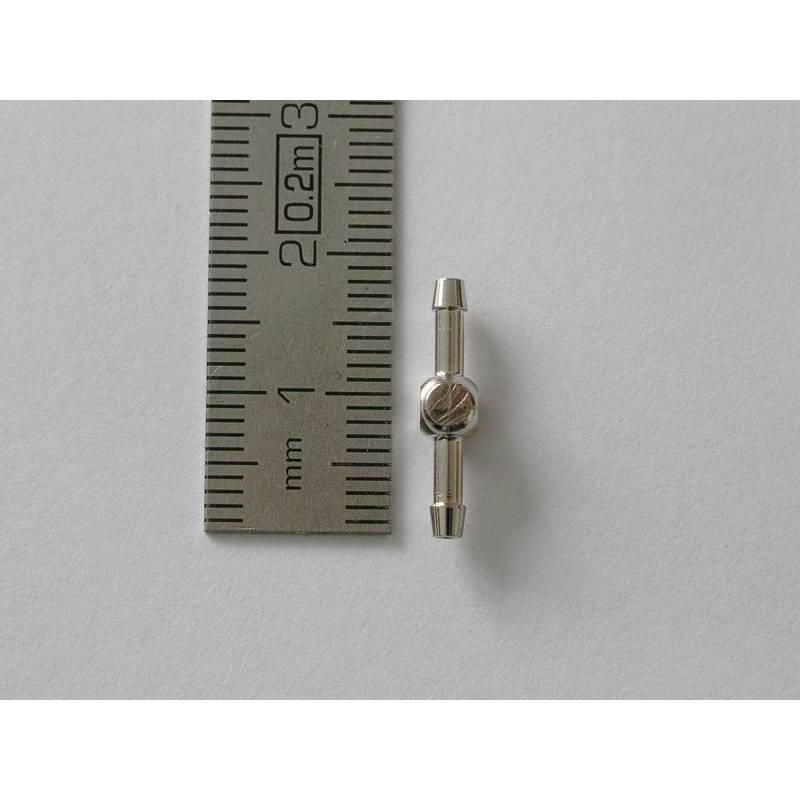 Raccord hydraulique double Ø2mm pour durite Ø3mm Leimbach H046