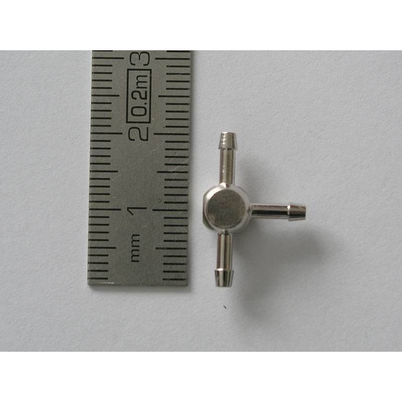 T Hydraulic connection Ø1.5mm for hose Ø3mm Leimbach H016
