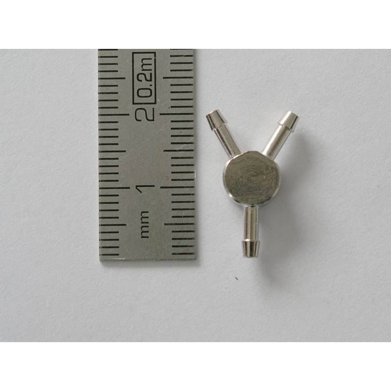 Raccord hydraulique en Y Ø1.5 pour durite Ø3 mm Leimbach H014