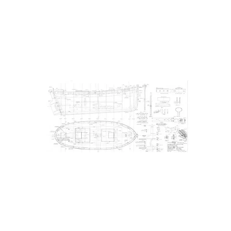 Plan MRB Belle de Vilaine Chaloupe de Billliers au 1/12
MRB-PL-2023