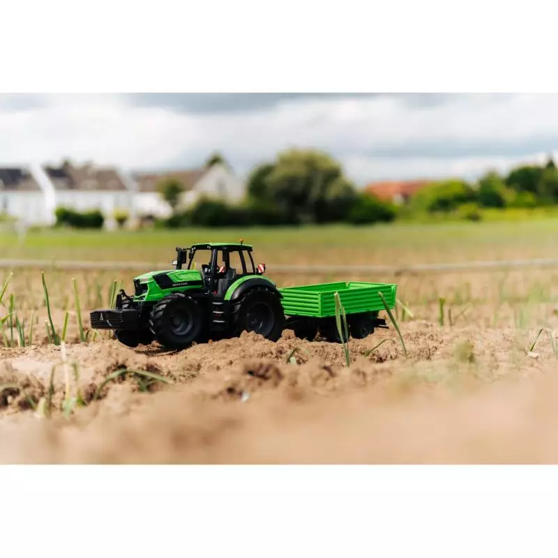 Deutz 8280 TTV tractor with trailer scale 1:16 100% RTR version - Carson 500907705
