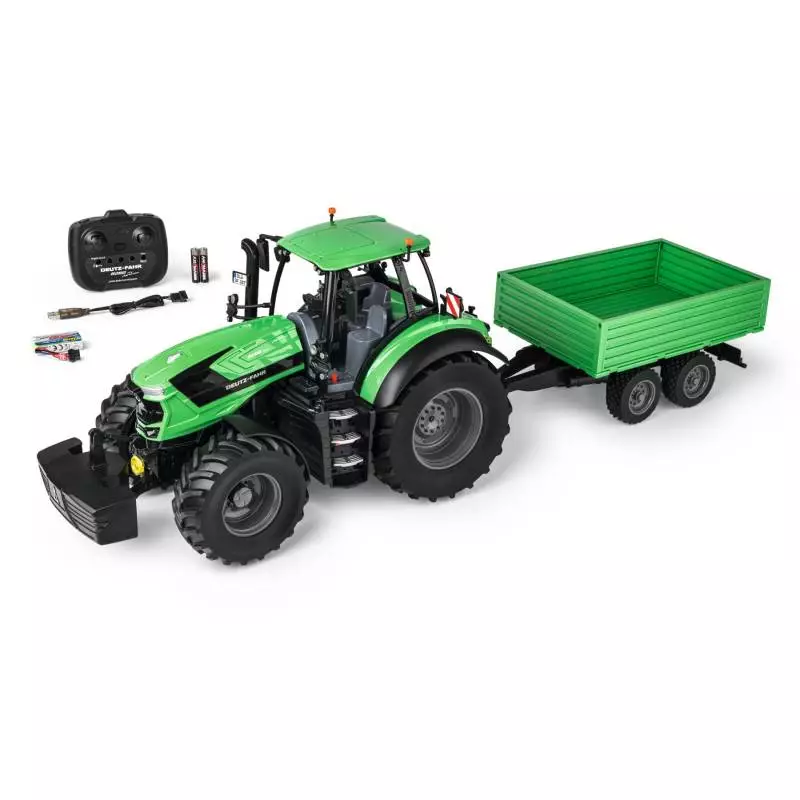 Deutz 8280 TTV tractor with trailer scale 1:16 100% RTR version - Carson 500907705