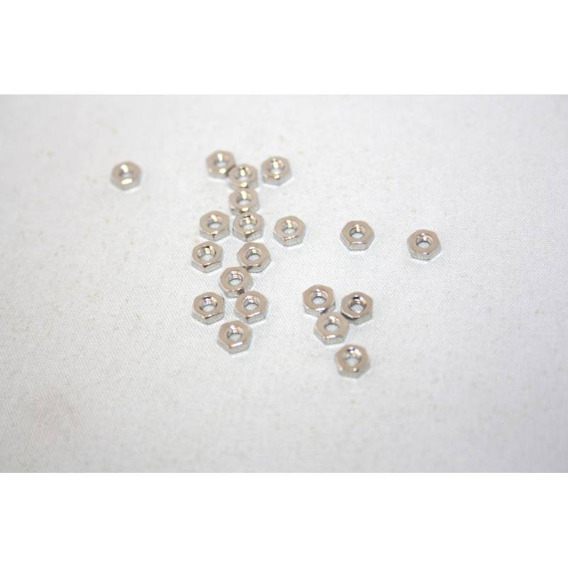 20 M2.5 nickel-plated brass nuts - Graupner 707
