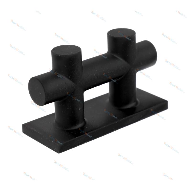 6 Double Straight Bollards 12mm - TecniModel