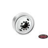 Pack of old-school white sheet metal wheels for Tamiya 4x2 truck 1/14 - RC4WD Diesel