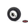 Pack de jantes tôle blanches old-school pour camion Tamiya 4x2 1/14 - RC4WD Diesel