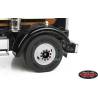 Pack of old-school white sheet metal wheels for Tamiya 4x2 truck 1/14 - RC4WD Diesel