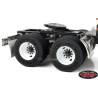 Pack de jantes tôle blanches old-school pour camion Tamiya 4x2 1/14 - RC4WD Diesel