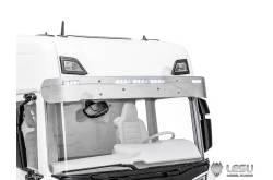 Stainless steel visor with lights for Scania S Tamiya 1/14 - LESU S-1254-E