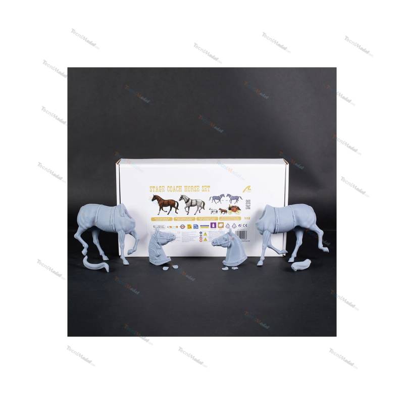 Set of 2 figures horses 1/12 Artesania Latina 20345H